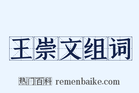 王崇文组词是什么意思的图片